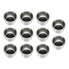 Kit Com 10 Porta Copos De Embutir Em Aço Inox Barco Lancha Foto  mini 1