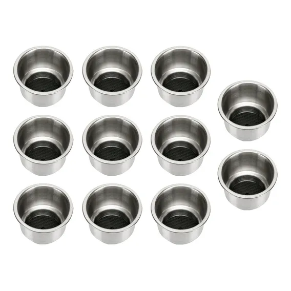 Kit Com 10 Porta Copos De Embutir Em Aço Inox Barco Lancha Foto 1
