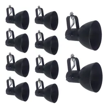 Kit Com 10 Spot De Trilho Iluminação Industrial Teto - Bocão Estrutura Preto 110v/220v Foto mini 1