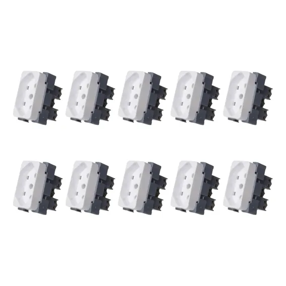 Kit Com 10 Tomadas 2pt 10a 250v B3 Margirius Foto 1