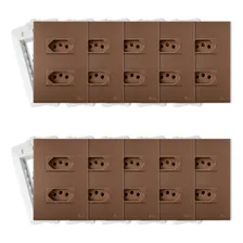 Kit Com 10 Tomadas Dupla 20a 4x2 Corten Fosca Blux Recta Foto mini 1