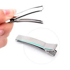 Kit Com 100 Bico Pato Presilha Jacare 5,0 Cm Prata Cor Niquel Foto  mini 1