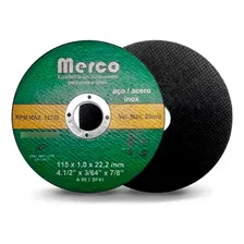 Kit Com 100 Discos De Corte Aço 115x1,0x22,2mm - Merco Nobre Foto mini 4