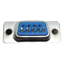 Kit Com 100 Pçs Conector Db09 Macho 180 Solda Fio Ds1033 Cor Azul Foto mini  2