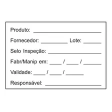 Kit Com 1000 Etiquetas Alimento Anvisa Vigilância Sanitária Foto mini 1