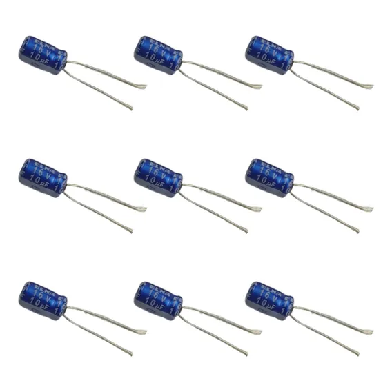 Kit Com 100pçs Capacitor Eletrolítico 10uf 16v Foto 1