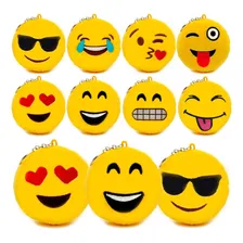 Kit Com 12 Chaveiros Emoticon Plush Foto  mini 1