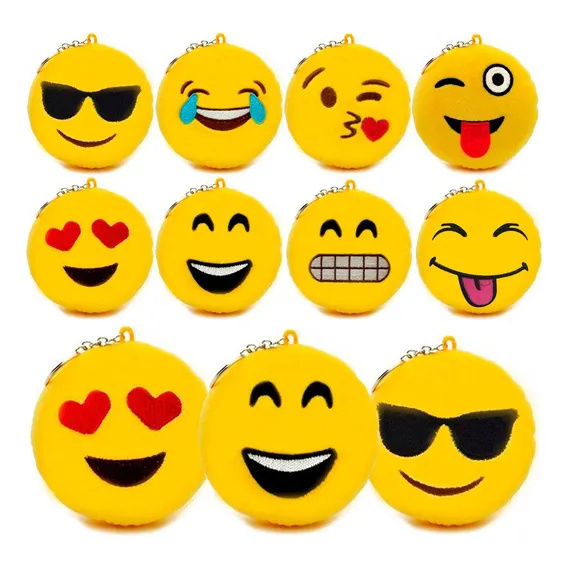 Kit Com 12 Chaveiros Emoticon Plush Foto 1