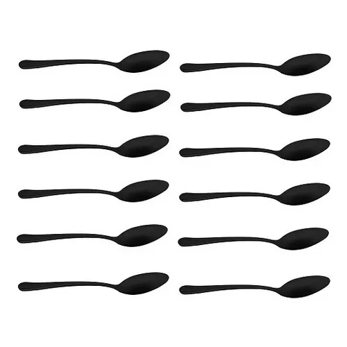 Kit Com 12 Colher De Mesa Elite Preta Gourmet Mix Gx6015 Foto 1