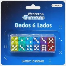 Kit Com 12 Dados Coloridos Para Jogos De Tabuleiro Cor Colorido Foto mini  2