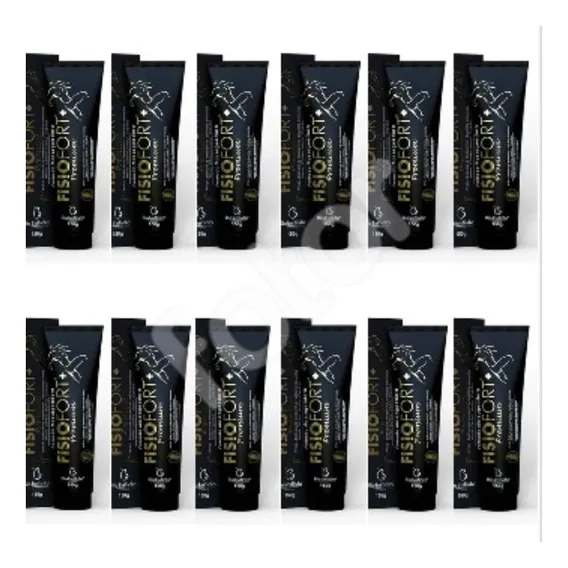 Kit Com 12 Pomadas Fisiofort + Premium - Massageadora 150g Foto 1