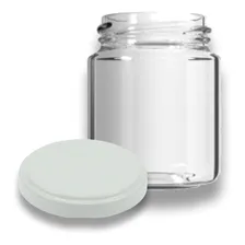 Kit Com 12 Potes Vidro 240ml Para Temperos, Doces, Geleias Cor Tampa Branca Foto  mini 1