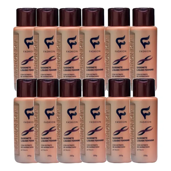 Kit Com 12 Sabonete Íntimo Feminino Barbatimão 200ml Fashi Foto 1