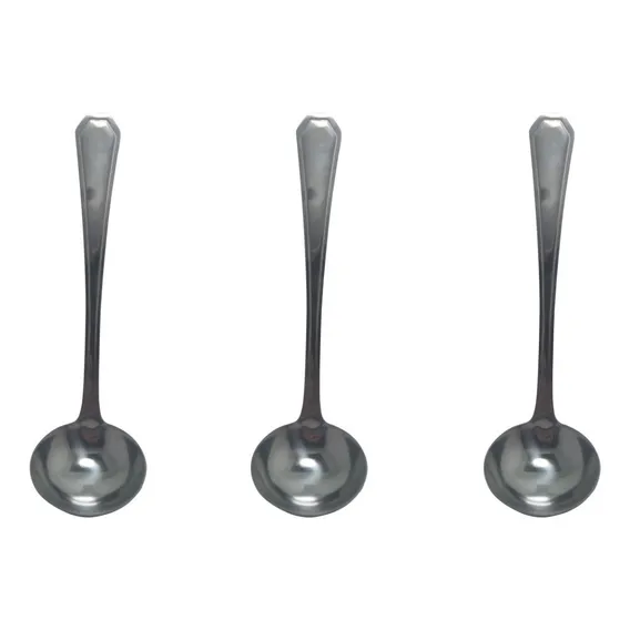 Kit Com 12 Unidades De Conchas Para Molhos Em Aço Inox 25 Foto 1