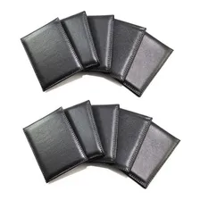 Kit Com 130 Carteiras Masculinas Atacado Fosca / Verniz Cor Preto Fosca Foto mini 1