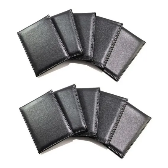 Kit Com 130 Carteiras Masculinas Atacado Fosca / Verniz Cor Preto Fosca Foto 1
