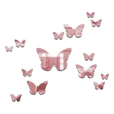 Kit Com 14 Borboletas Em Espelho Acrílico Decorativo Foto  mini 1