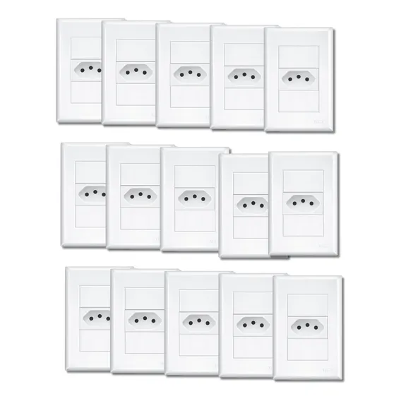 Kit Com 15 Tomadas 10a 4x2 Evidence 2911 - Fame Foto 1
