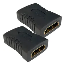 Kit Com 2 Adaptadores Hdmi Femea X Femea Emenda Extensor Foto  mini 1