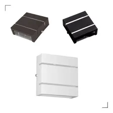 Kit Com 2 Arandelas Slim 2 Frisos E 2 Fachos + Lâmpada 3000k Estrutura Branco Foto mini 4