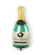Kit Com 2 Balões Metalizados Garrafa E Taça Champagne Festa Foto mini 4