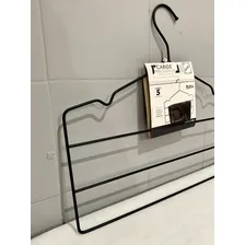 Kit Com 2 Cabides De Aço Black Triplo Com Cavas Foto mini  2
