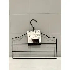 Kit Com 2 Cabides De Aço Black Triplo Com Cavas Foto mini  3