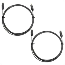 Kit Com 2 Cabo Fibra Óptico Digital Toslink Com 1,5 Metros Foto mini 1