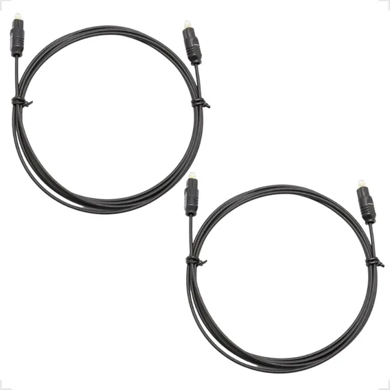 Kit Com 2 Cabo Fibra Óptico Digital Toslink Com 1,5 Metros Foto 1