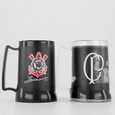 Kit Com 2 Canecas Em Gel Corinthians Preta Foto mini 1