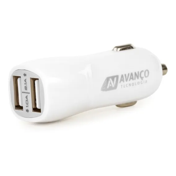 Kit Com 2 Carregadores Veicular 2 Usb 2a Cor Branco Foto 1