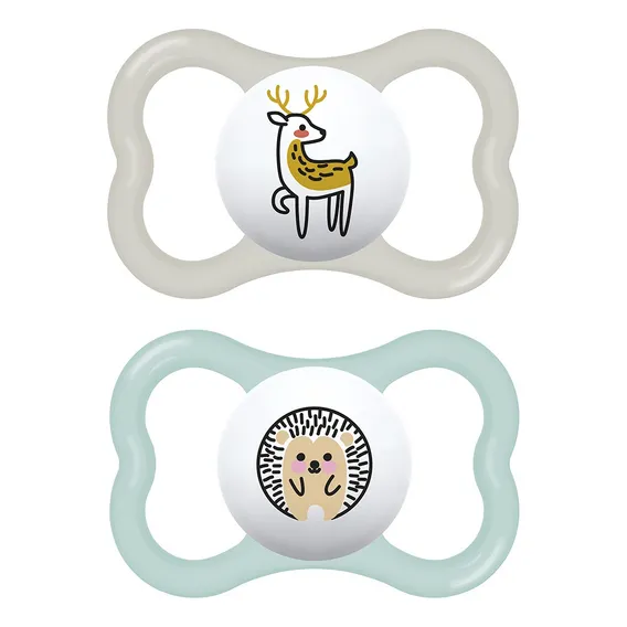 Kit com 2 Chupetas Supreme Bico de Silicone 6m+ Neutra - MAM Foto 1