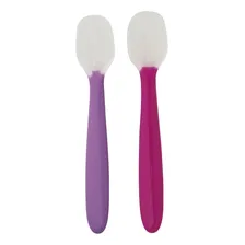 Kit Com 2 Colheres De Silicone Flexíveis Rosa - Kababy Foto mini  2