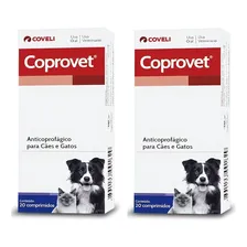 Kit Com 2 Coprovet 20 Comp Anticoprofágico Para Cães E Gatos Foto mini 1