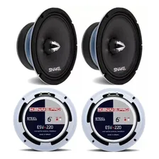 Kit Com 2 Falantes Médio Grave Snake Pro 6 Pol Esv 220 Rms Cor Cinza Foto mini 4