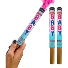 Kit Com 2 Fumaça Chá Revelação Bastão Baby Emotion Skyfest Cor Rosa Foto  mini 1