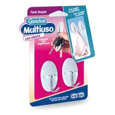 Kit Com 2 Ganchos Multiuso Com Adesivo Fixador Cozinha Foto mini 2