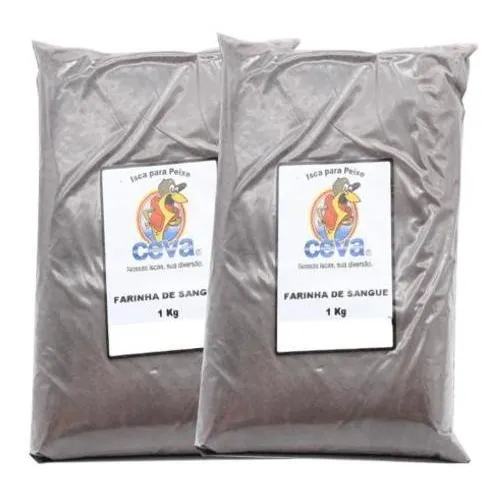 Kit Com 2 Kg De Farinha De Sangue Bovino Atrativo De Pesca Foto 1
