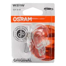 Kit Com 2 Lâmpada Osram S 12v W21 7505 1 Polo Base W3x16d Cor Da Luz Amarelo Foto  mini 1