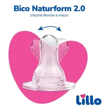 Kit com 2 mamadeiras divertidas 240ml bico 6m+ azul - Lillo Foto mini 4