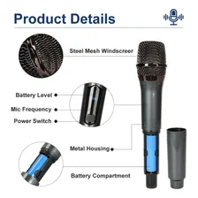 Kit Com 2 Microfone Profissional Karaoke Recarregável Foto mini 2
