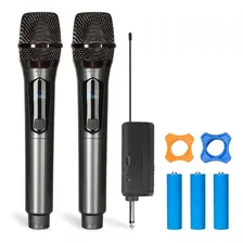Kit Com 2 Microfone Profissional Karaoke Recarregável Foto mini 1
