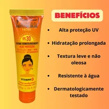 Kit Com 2 Protetores Solar Facial Vitamina E Fator 30 Fps Foto mini  3