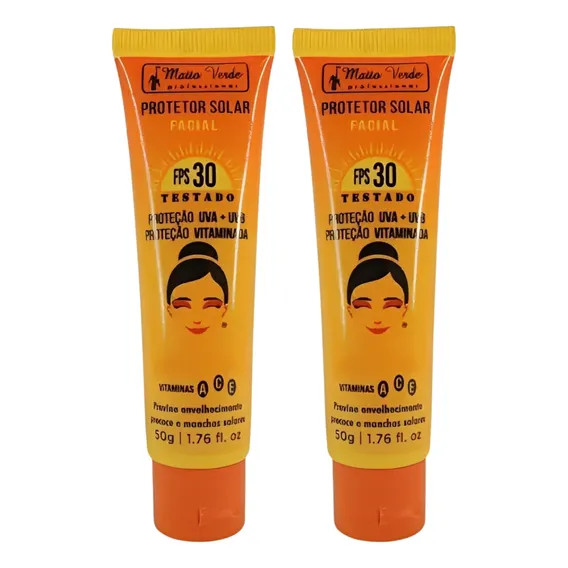 Kit Com 2 Protetores Solar Facial Vitamina E Fator 30 Fps Foto 1