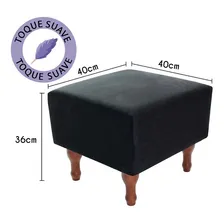 Kit Com 2 Puff Banqueta 40x40cm Quadrado Decorativo Bf Foto mini 3