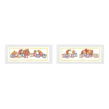 Kit Com 2 Quadros Com Vidro Infantil Foto mini 1