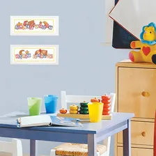 Kit Com 2 Quadros Com Vidro Infantil Foto mini 2