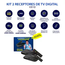 Kit Com 2 Receptor Regional Banda Ku Sat Hd Vivensis Atacado Foto mini 3
