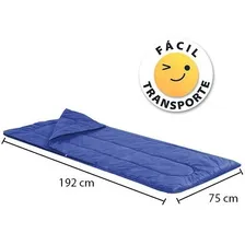 Kit Com 2 Sacos De Dormir Com Zíper Para Acampar Azul Foto mini  2