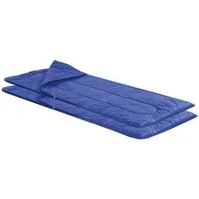 Kit Com 2 Sacos De Dormir Com Zíper Para Acampar Azul Foto  mini 1